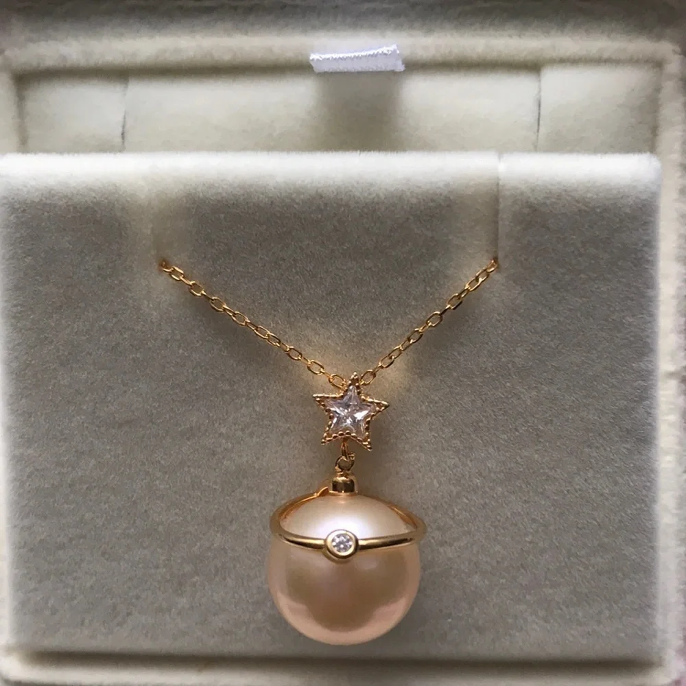 Custom Made 11.5mm Genuine Pearl Necklace